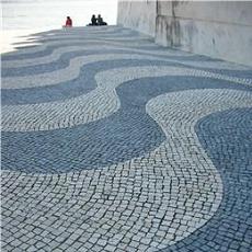 Recreated wave pattern at the waterfront in Belem, Lisbon
