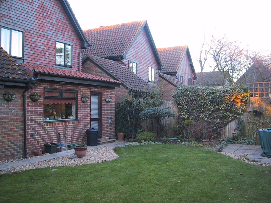View across garden - before