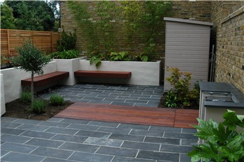 View of the newly completed garden