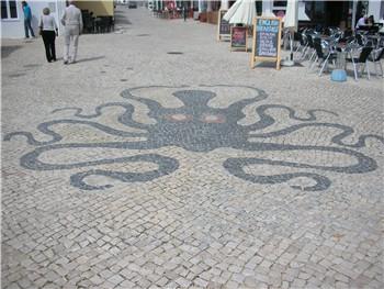 Mosaic paving at Luz, the Algarve