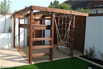 Breeze Garden Design - An Ibizan garden for entertaining with a play ...